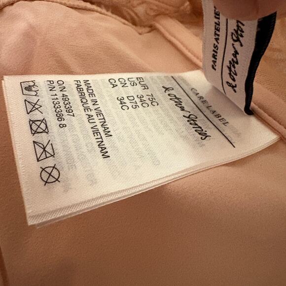 & Other Stories Size 34C Lace Bustier Underwired Bra Pink Adjustable Straps - Picture 9 of 9